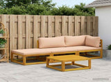 Sofa Set 4 pcs Natural Solid Acacia Wood 3417304