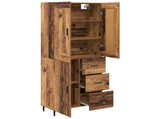 Highboard with Drawer 2 pcs Old Wood Engineered Wood 3415712