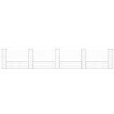 U-shape Gabion Basket with 5 Posts Iron 500x20x100 cm 151278