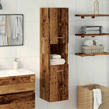 Bathroom Hanging Cabinet Old Wood 30x30x130 cm Engineered Wood 856221
