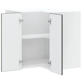 Kitchen Wall Corner Cabinet Kalmar Black Engineered Wood 853618