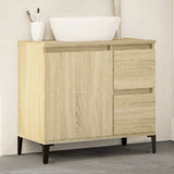 Bathroom Cabinet Sonoma Oak 65x33x60 cm Engineered Wood 847405