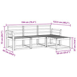 Outdoor Sofa Set 4 pcs Natural 3366217