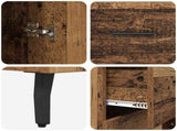Highboard with Drawer 2 pcs Old Wood Engineered Wood and Glass 3415770