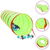 Children Play Tunnel with 250 Balls Green 175 cm Polyester 3107758