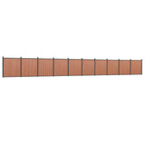 Fence Panel Brown 1737x186 cm WPC 3282807