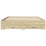 Bed Frame Sonoma oak Engineered wood, Plywood 160x200 cm 3280372