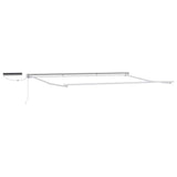 Electric Retractable Awning Brown and White 4 x 2 m 3421756