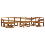 Outdoor Sofa Set 9 pcs Natural Solid Acacia Wood 3366847