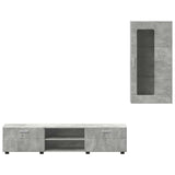 TV Cabinet Set FLORIN 3 pcs Concrete Grey Engineered Wood 3397927