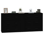 Sideboards 2 pcs Black Engineered Wood 3185408