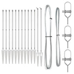 Fence Posts Manual 13 pcs Silver 32mm 180 cm Galvanised steel 42004281