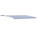 Electric Retractable Awning Blue and White 4 x 3 m 3421807
