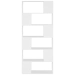 Book Cabinet Room Divider White 80x24x186 cm Engineered Wood 809152