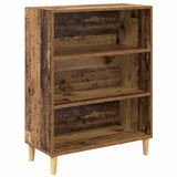 Highboard Old Wood 69.5 x 34 x 180 cm Engineered Wood and Glass 3415696