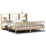 Bookcase Bed without Mattress 180x200 cm Super King Solid Wood Pine 3321710