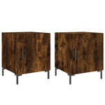 ZNTS Bedside Cabinets 2 pcs Smoked Oak 40x40x50 cm Engineered Wood 827575