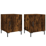 ZNTS Bedside Cabinets 2 pcs Smoked Oak 40x40x50 cm Engineered Wood 827575