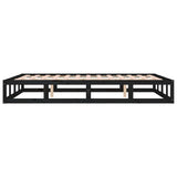 Bed Frame without Mattress Black 160x200 cm Solid Wood 820810