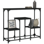 ZNTS Console Table Black 89.5x28x76 cm Engineered Wood 833383