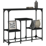 ZNTS Console Table Black 89.5x28x76 cm Engineered Wood 833383