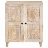 Sideboard White 60 x 33 x 75 cm Solid mango wood 4018118