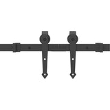 Sliding Door Hardware Kit 305 cm Steel Black 3295781