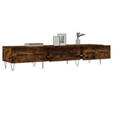 TV Cabinet Smoked Oak 150x36x30 cm Engineered Wood 829153