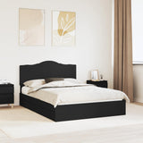 Storage Bed with Headboard Black 140 x 190 cm Engineered Wood 3413507