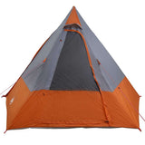Camping Tent Grey and Orange 482 x 360 x 227 cm Taffeta 42001189