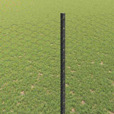 Welded Wire Fence 10 x 1.6 m PVC-Coated Steel Grey Mesh 3336840