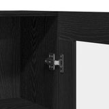 Book Cabinet Black Oak 82.5 x 30.5 x 150 cm Engineered Wood 3329276