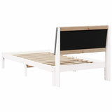 Bed Frame with Headboard White 100 x 200 cm Solid Pine Wood 878913