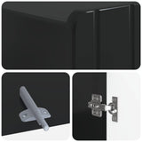Toilet Cabinet ZWOLLE Black 66 x 25.5 x 190 cm Engineered Wood 896476