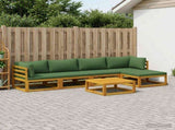 Sofa Set 6 pcs Natural Solid Acacia Wood 3417269