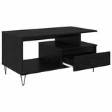 Coffee Table Black Oak 90 x 49 x 45 cm Engineered Wood 882716