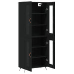 Highboard Black 69.5x34x180 cm Engineered Wood 3198250