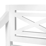 Batavia Bench 98 cm Solid Mahogany Wood White 246966