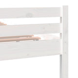 Bed Frame without Mattress White Solid Wood 180x200 cm Super King 814835