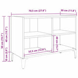 TV Cabinet Set Black 69.5 x 30 x 50 cm Engineered Wood 875112