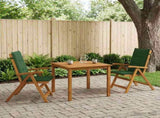 3-Piece Garden Dining Set Natural Solid Acacia Wood 3434595