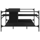 Coffee Table Black 100x100x48.5 cm Engineered Wood 842311