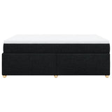 Box Spring Bed with Mattress Black 140x200 cm Fabric 3285382