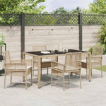 Garden Dining Set 5 pcs Beige Poly rattan 3334889