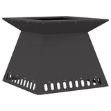 Fire Pit Black 60 x 60 x 50 cm Steel 858924