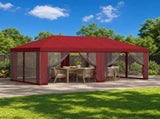 Gazebo Cover with Sidewalls 6 x 3 m Burgundy Polyester 190 900420