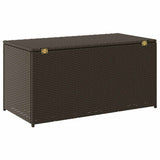 Outdoor Storage Box Brown Polyethylene rattan, Powder-coated steel 46472