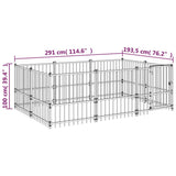 Outdoor Dog Kennel Steel 5.63 m 3124599