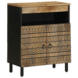 Sideboard 60x33.5x75 cm Solid Rough Wood Mango 4018653