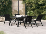 5 Piece Garden Dining Set Black 3095979
